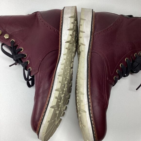 Timberland Maroon Waterproof Mid Cut Street Boots Size 8.5 Men’s - Picture 8 of 16